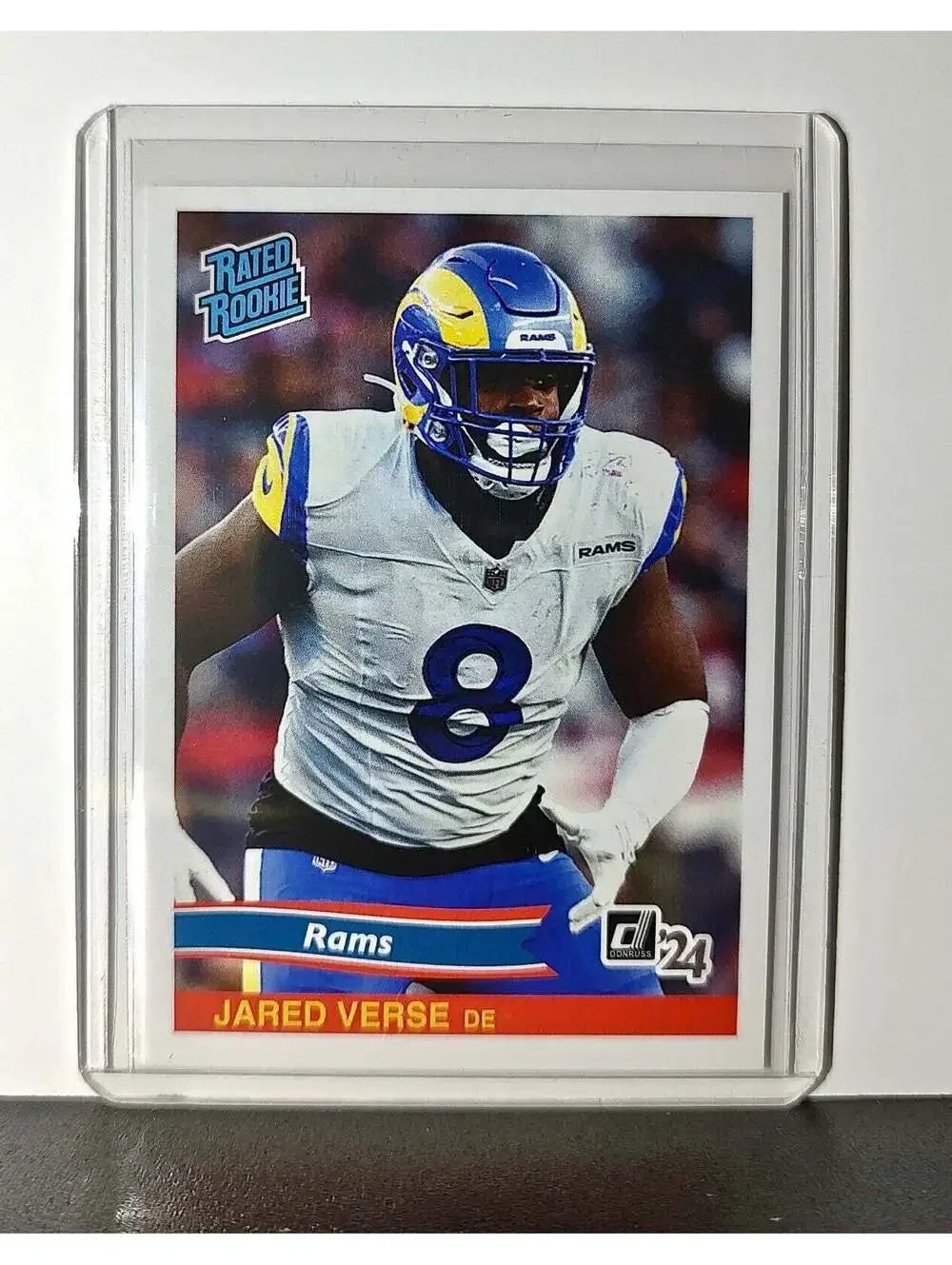 Jared Verse Rookie 2024 Panini Rated Rookie Retro NFL #34 Card LA Rams 1 of 890